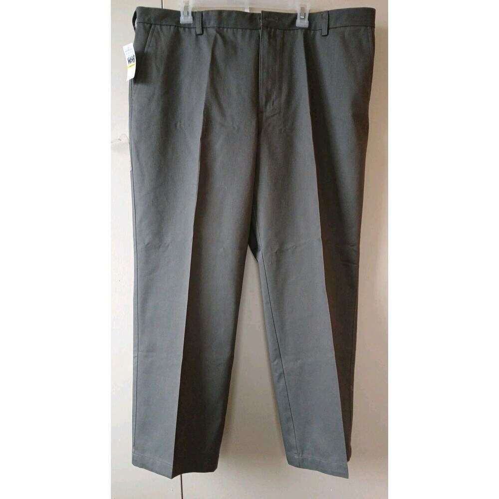 NWT MENS VanHusen W42/L29 Classic Fit/Wrinkle Free/ Dress Pants Green Stone